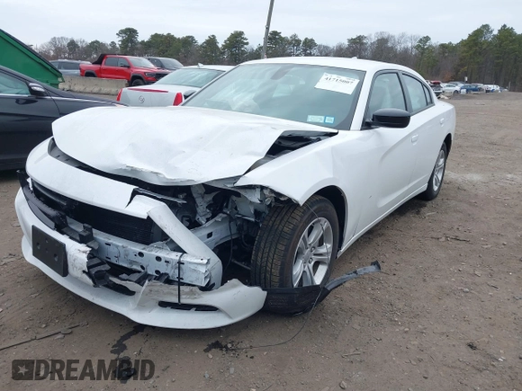 2023 Dodge Charger SXT with VIN 2C3CDXBG1PH699461, listed as a IAAI auction lot 41715007 with 3,424 mi miles. Bid and sale history available at carsss.com. Image 6.