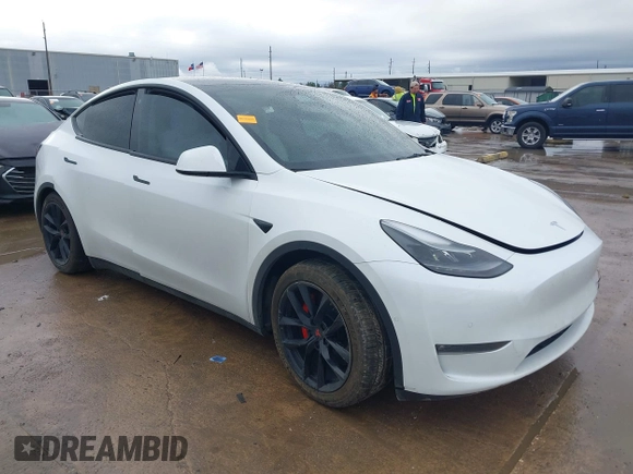 2022 Tesla Model Y Performance with VIN 7SAYGDEF1NF456829, listed as a IAAI auction lot 41448425 with 41,380 mi miles and . Bid and sale history available at DreamBid. Image 1.