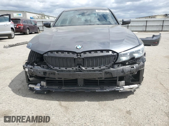 2021 BMW 3 Series 330e with VIN 3MW5P7J07M8B90476, listed as a Copart auction lot 50614505 with 55,518 mi miles and Salvage Title. Bid and sale history available at carsss.com. Image 5.
