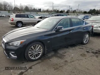 2018 Infiniti Q50 3.0t LUXE with VIN JN1EV7AR3JM444404, listed as a Copart auction lot 48732565 with 42,118 mi miles and Salvage Title. Bid and sale history available at carsss.com. Image 1.