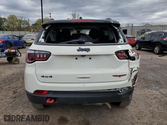 2020 Jeep Compass Trailhawk with VIN 3C4NJDDB2LT142136, listed as a Copart auction lot 53182055 with Not provided miles and Salvage title. Bid and sale history available at DreamBid. Image 6.