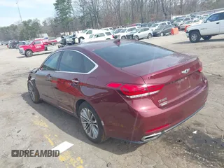 2015 Hyundai Genesis 3.8L with VIN KMHGN4JE0FU043557, listed as a IAAI auction lot 41599737 with 97,815 mi miles. Bid and sale history available at carsss.com. Image 3.