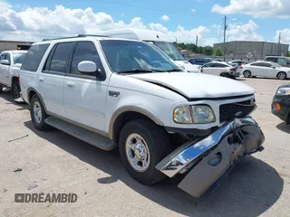 2002 Ford Expedition Eddie Bauer with VIN 1FMRU17L92LA42990, listed as a IAAI auction lot 42566608 with Not provided miles and . Bid and sale history available at DreamBid. Image 1.