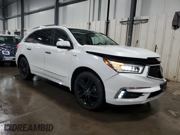 2020 Acura MDX Sport Hybrid w/Advance Pkg with VIN 5J8YD7H7XLL001792, listed as a Copart auction lot 88043645 with 49,726 mi miles and Salvage Title. Bid and sale history available at carsss.com. Image 4.
