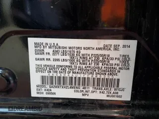2015 Mitsubishi Outlander SE z VIN 4A4AR4AU1FE008955, wystawiony jako Copart lot #62471585 z przebiegiem 151 806 mil mil oraz Szkoda całkowita • Salvage title. Historia ofert i sprzedaży dostępna na DreamBid. Obrazek 13.