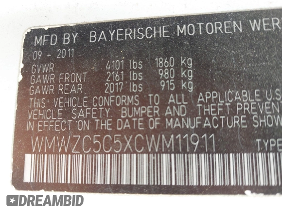 2012 MINI Countryman S с VIN WMWZC5C5XCWM11911, выставлен на аукционе IAAI как лот 42252488 с пробегом 154 010 миль миль и . История ставок и продаж доступна на DreamBid. Изображение 9.