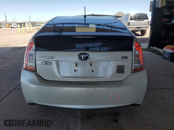 2012 Toyota Prius One with VIN JTDKN3DU7C5429684, listed as a Copart auction lot 53813745 with 252,692 mi miles and Salvage Title. Bid and sale history available at carsss.com. Image 6.