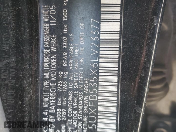 2006 BMW X5 4.4i with VIN 5UXFB535X6LV23377, listed as a Copart auction lot 78109944 with 0 mi miles and Salvage Title. Bid and sale history available at carsss.com. Image 13.