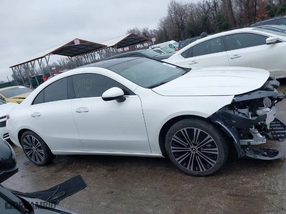 2023 Mercedes-Benz CLA with VIN W1K5J4HB3PN415509, listed as a IAAI auction lot 41497283 with 5,844 mi miles. Bid and sale history available at carsss.com. Image 14.