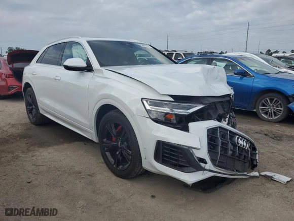 2019 Audi Q8 Premium Plus with VIN WA1BVAF16KD006326, listed as a Copart auction lot 49693653 with 47,112 mi miles. Bid and sale history available at carsss.com. Image 4.
