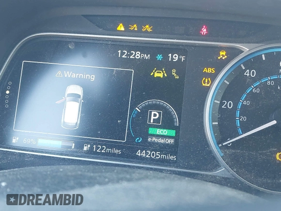 2022 Nissan LEAF SV Plus with VIN 1N4BZ1CV6NC552738, listed as a IAAI auction lot 41383500 with 44,205 mi miles and . Bid and sale history available at DreamBid. Image 15.