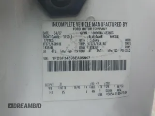 2008 Ford F-350 XL with VIN 1FDSF34598EA95957, listed as a Copart auction lot 71172104 with Not Provided miles and Salvage Title. Bid and sale history available at DreamBid. Image 12.