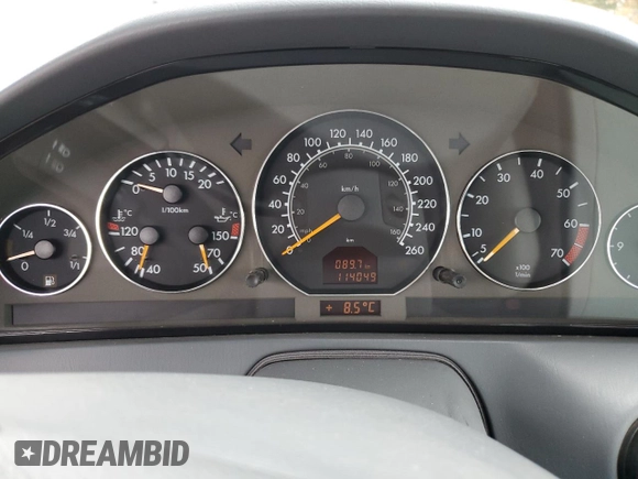 2001 Mercedes-Benz SL 500 with VIN WDBFA68F01F198112, listed as a Copart auction lot 77034114 with 114,049 mi miles and Salvage title. Bid and sale history available at DreamBid. Image 9.