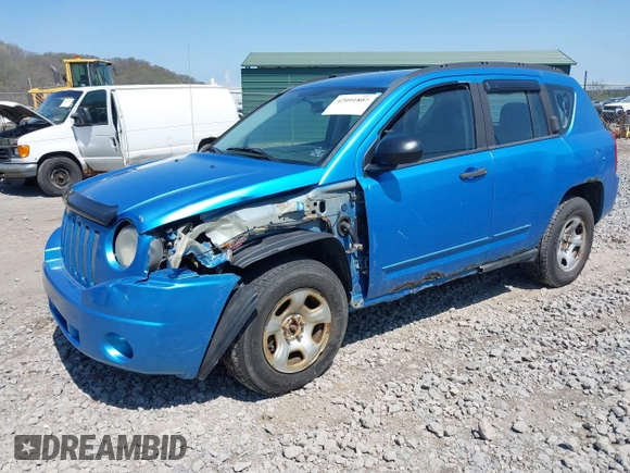 2008 Jeep Compass Sport with VIN 1J8FT47008D504995, listed as a IAAI auction lot 42091807 with Not Provided miles. Bid and sale history available at carsss.com. Image 2.