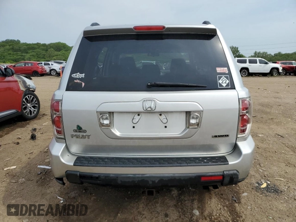 2008 Honda Pilot SE with VIN 5FNYF18378B053040, listed as a Copart auction lot 58560635 with 157,365 mi miles and Salvage title. Bid and sale history available at DreamBid. Image 6.