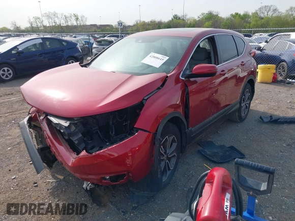 2022 Honda CR-V EX with VIN 7FARW1H58NE002751, listed as a IAAI auction lot 42008645 with 20,518 mi miles. Bid and sale history available at carsss.com. Image 2.