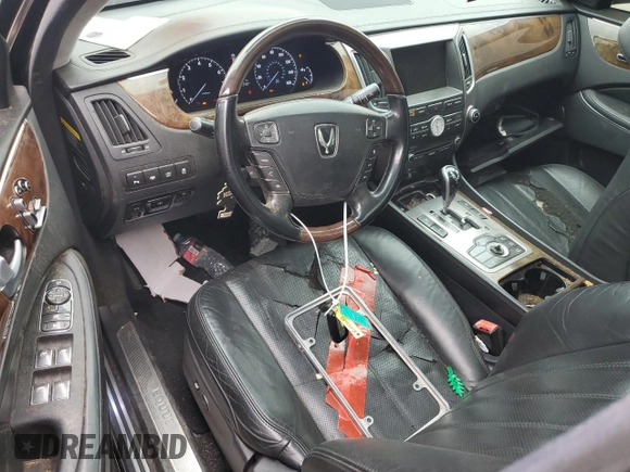 2012 Hyundai Equus Signature z VIN KMHGH4JH7CU045352, wystawiony jako Copart lot #50093055 z przebiegiem 157 338 mil mil oraz Tytuł czysty. Historia ofert i sprzedaży dostępna na DreamBid. Obrazek 8.