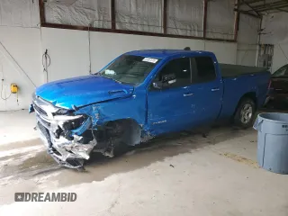 2020 Ram 1500 Big Horn with VIN 1C6SRFBT9LN298457, listed as a Copart auction lot 55987315 with 75,459 mi miles and Salvage title. Bid and sale history available at DreamBid. Image 1.