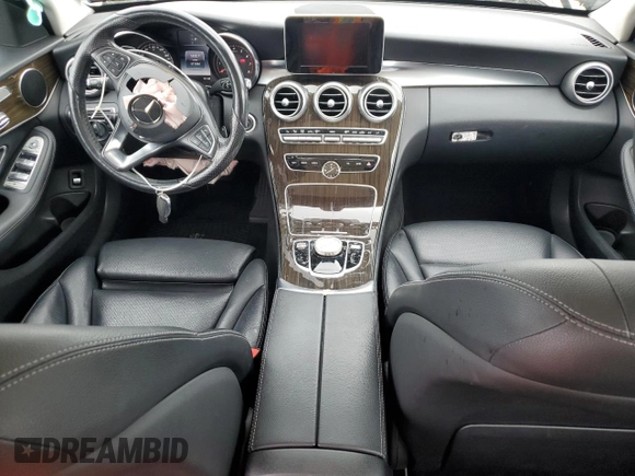 2017 Mercedes-Benz C 300 with VIN 55SWF4KB7HU217300, listed as a Copart auction lot 58961125 with 101,054 mi miles and Salvage title. Bid and sale history available at DreamBid. Image 8.