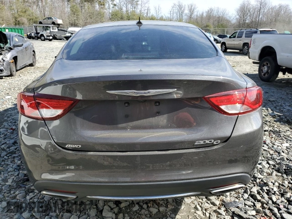 2016 Chrysler 200 C with VIN 1C3CCCEG2GN174911, listed as a Copart auction lot 46882995 with 113,897 mi miles and Salvage Title. Bid and sale history available at carsss.com. Image 6.