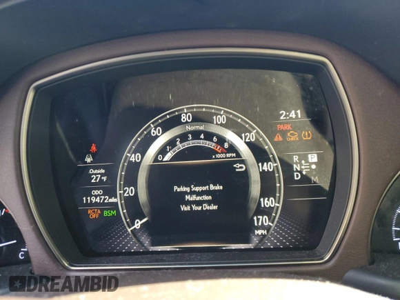 2018 Lexus LS 500 with VIN JTHC51FF5J5003978, listed as a Copart auction lot 89002105 with 119,472 mi miles and Salvage title. Bid and sale history available at DreamBid. Image 9.