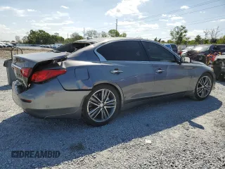 2014 Infiniti Q50 Hybrid Sport with VIN JN1AV7AP0EM691995, listed as a Copart auction lot 51041375 with Not Provided miles and Salvage Title. Bid and sale history available at carsss.com. Image 3.
