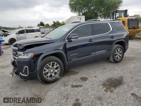 2021 GMC Acadia SLT with VIN 1GKKNMLS8MZ176038, listed as a Copart auction lot 48454145 with 86,822 mi miles and Salvage Title. Bid and sale history available at carsss.com. Image 1.