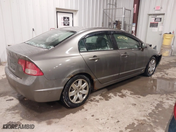 2007 Honda Civic Sdn LX with VIN 2HGFA165X7H311345, listed as a IAAI auction lot 41347507 with 109,411 mi miles. Bid and sale history available at carsss.com. Image 4.