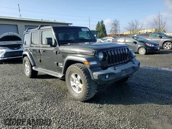 2018 Jeep Wrangler Unlimited Sport with VIN 1C4HJXDN4JW198837, listed as a Copart auction lot 45419485 with 88,654 mi miles and Salvage title. Bid and sale history available at DreamBid. Image 11.