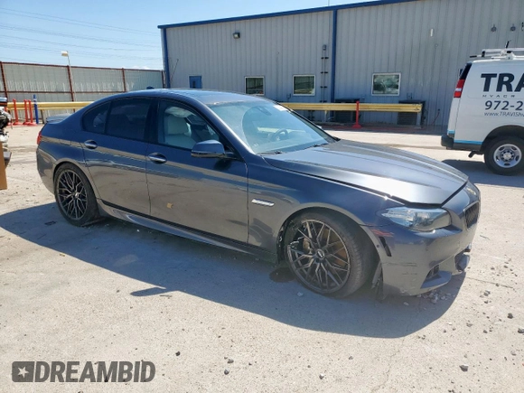 2015 BMW 5 Series 550i with VIN WBAKN9C59FD961491, listed as a Copart auction lot 60208745 with 70,241 mi miles and Salvage title. Bid and sale history available at DreamBid. Image 4.