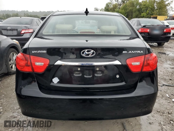2010 Hyundai Elantra GLS with VIN KMHDU4AD6AU930974, listed as a Copart auction lot 73050024 with 76,430 mi miles and Salvage title. Bid and sale history available at DreamBid. Image 6.