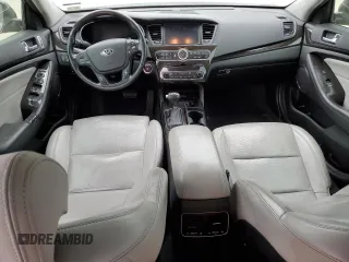 2014 Kia Cadenza Premium with VIN KNALN4D73E5147305, listed as a Copart auction lot 46850335 with 114,304 mi miles and Salvage Title. Bid and sale history available at carsss.com. Image 8.