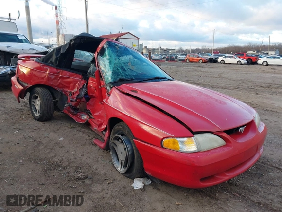 1998 Ford Mustang with VIN 1FAFP4442WF140251, listed as a IAAI auction lot 41230126 with 128,583 mi miles. Bid and sale history available at carsss.com. Image 1.
