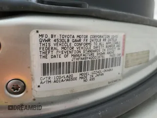 2002 Lexus SC 430 with VIN JTHFN48Y420018791, listed as a Copart auction lot 61790145 with 130,872 mi miles and Salvage title. Bid and sale history available at DreamBid. Image 12.