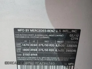 2012 Mercedes-Benz GL 450 z VIN 4JGBF7BE7CA786740, wystawiony jako Copart lot #52651335 z przebiegiem 157 028 mil mil oraz Szkoda całkowita • Salvage title. Historia ofert i sprzedaży dostępna na DreamBid. Obrazek 13.