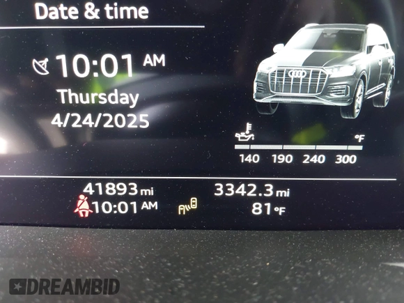 2022 Audi Q7 Premium Plus with VIN WA1LXBF71ND020244, listed as a IAAI auction lot 42115796 with 41,893 mi miles and . Bid and sale history available at DreamBid. Image 16.