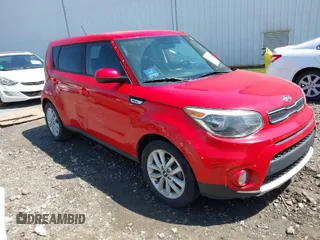 2018 Kia Soul + with VIN KNDJP3A53J7612357, listed as a IAAI auction lot 41994031 with 147,353 mi miles. Bid and sale history available at carsss.com. Image 1.