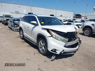2014 Toyota Highlander Limited with VIN 5TDYKRFH1ES020048, listed as a IAAI auction lot 41991820 with 145,227 mi miles and . Bid and sale history available at DreamBid. Image 1.