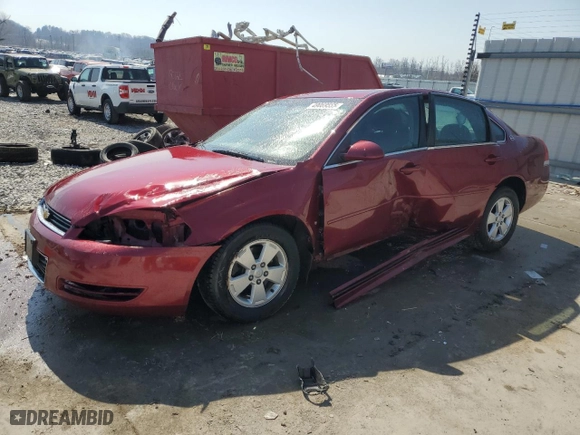 2009 Chevrolet Impala 3.5L LT with VIN 2G1WT57KX91140010, listed as a Copart auction lot 49069555 with 121,679 mi miles and Salvage Title. Bid and sale history available at carsss.com. Image 1.