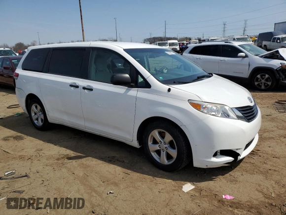 2011 Toyota Sienna with VIN 5TDZK3DC7BS016221, listed as a Copart auction lot 53799875 with 155,760 mi miles and Clean Title. Bid and sale history available at carsss.com. Image 4.