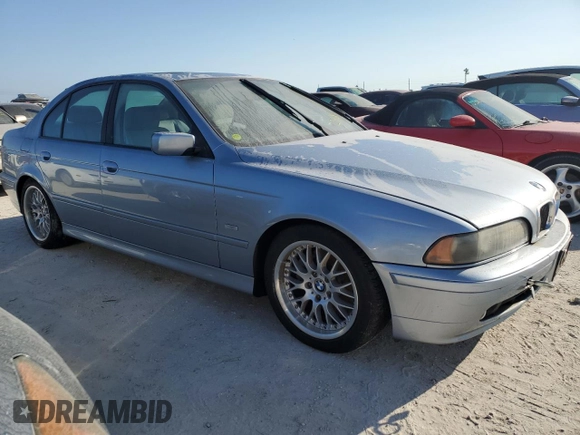 2002 BMW 5 Series 530iA with VIN WBADT63442CH99647, listed as a Copart auction lot 76080444 with 0 mi miles and Salvage Title. Bid and sale history available at carsss.com. Image 4.