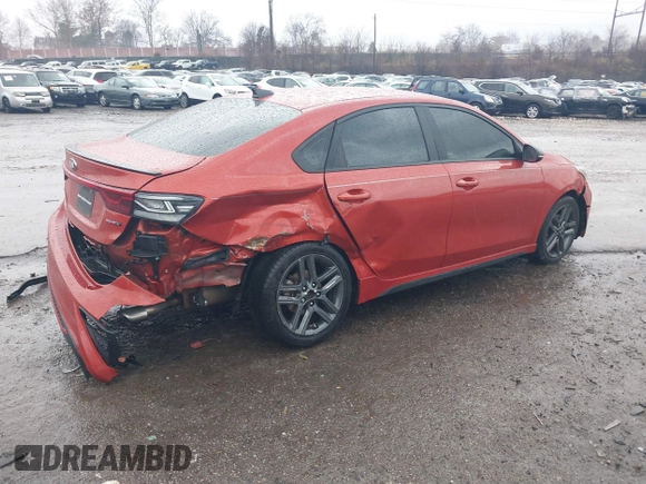 2020 Kia Forte GT-Line with VIN 3KPF34AD0LE224374, listed as a IAAI auction lot 41053534 with 51,441 mi miles. Bid and sale history available at carsss.com. Image 4.