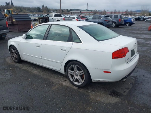 2007 Audi A4 2.0T with VIN WAUDF78E97A078089, listed as a IAAI auction lot 41693022 with 164268 miles. Bid and sale history available at carsss.com. Image 3.