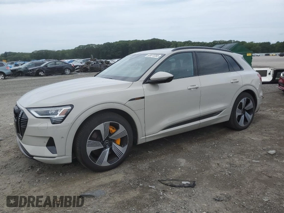 2022 Audi e-tron Premium Plus with VIN WA1LAAGE5NB009526, listed as a Copart auction lot 63073355 with 46,142 mi miles and Salvage title. Bid and sale history available at DreamBid. Image 1.
