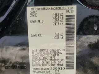 2019 Nissan Altima S with VIN 1N4BL4BVXKC229910, listed as a Copart auction lot 43050505 with 113,482 mi miles and Clean Title. Bid and sale history available at DreamBid. Image 12.