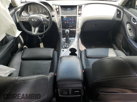 2019 Infiniti Q50 Luxe with VIN JN1EV7AR7KM591889, listed as a Copart auction lot 61304425 with 73,712 mi miles and Salvage title. Bid and sale history available at DreamBid. Image 8.