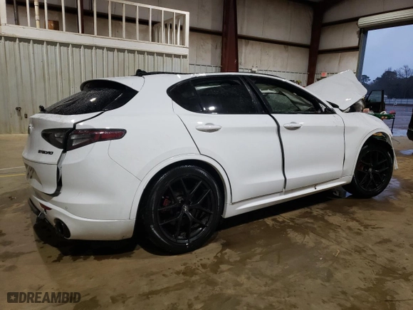 2021 Alfa Romeo Stelvio Ti with VIN ZASPAKBN4M7D08793, listed as a Copart auction lot 86784934 with 41,436 mi miles and Salvage Title. Bid and sale history available at carsss.com. Image 3.