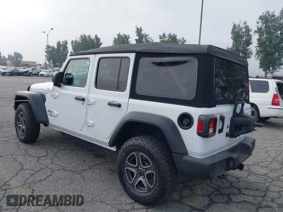 2021 Jeep Wrangler Unlimited Sport Altitude with VIN 1C4HJXDN5MW644613, listed as a IAAI auction lot 42466188 with 63,959 mi miles and . Bid and sale history available at DreamBid. Image 3.