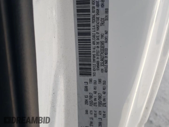 2019 Ram 1500 Tradesman z VIN 3C6JR6DT7KG532305, wystawiony jako Copart lot #50749385 z przebiegiem 72 417 mil mil oraz Szkoda całkowita • Salvage title. Historia ofert i sprzedaży dostępna na DreamBid. Obrazek 14.