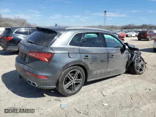 2020 Audi SQ5 Premium Plus with VIN WA1B4AFYXL2039715, listed as a Copart auction lot 46145635 with 0 mi miles and Salvage Title. Bid and sale history available at carsss.com. Image 3.